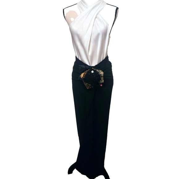 Mes Demoiselles Paris Elegant Tailored Black Maxi Skirt Size 36 Evening Cocktail - Picture 2 of 13